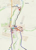 III_03827, Čížov, průtah-Rozvržení2 - Situační plán uzavírka silnice III-03827_page-0001_výřez